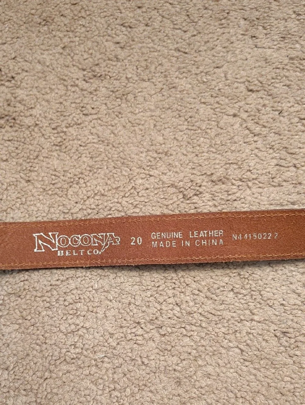 Nocona Camp Leather Belt with Metal Eyelets